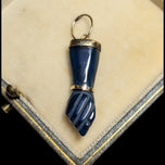 Antique Gold Plated Mano Fico / Figa Protective Amulet Charm