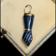 Antique Gold Plated Mano Fico / Figa Protective Amulet Charm