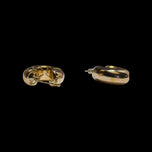 14K Yellow Gold Chunky Wide Hoop Earrings