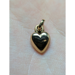 10K Yellow Gold Hollow Heart Charm Pendant