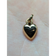 10K Yellow Gold Hollow Heart Charm Pendant