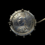 Victorian Era Double Florin Jubilee Silver Coin Brooch / Pendant 1887