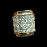 14K Yellow Gold CZ Slider Charm / Cylinder Pendant