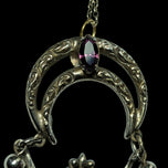 Mimi Shulman Tokens of Gilt Art Nouveau Chandelier / Lavalier Necklace Gilt Silver OOAK