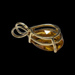 14K Yellow Gold Pear Cut Natural Citrine Pendant