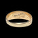 Antique 10K Yellow Gold Purple Sapphire, Garnet, White Topaz Etched Band / Gypsy Ring Size 6 1/2