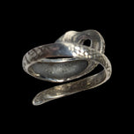 Sterling Silver Etched Snake Ring Size 7 3/4