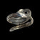 Sterling Silver Etched Snake Ring Size 7 3/4