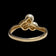 14K Yellow Gold Cultured Pearl & Emerald Cluster Ring Size 7.5