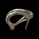 14K Yellow and White Gold Omega Back Twist Earrings with Diamonds