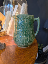 Floral Patterned Green McCoy Jug