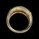 10K Yellow & White Gold Diamond Woven Work Statement Band / Ring Size 6