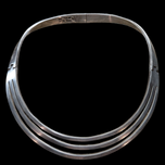 Sterling Silver Taxco Heavy Collar Necklace