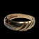 10K Yellow Gold Ribbed Diamond Row Band Size 8 3/4