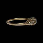 Vintage Birks 14K Yellow Gold & White Gold Diamond Ring Size 5 3/4