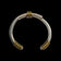 Mexico Sterling Silver Double Banded Cuff Bracelet with Brass Accents