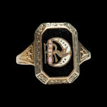 Order of Odd Fellows 10K Yellow Gold Daughters of Rebekah Crescent Ring Size 5.5