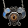 Sterling Silver Unique Moonstone Dragons Eye Necklace