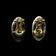 14K Yellow Gold Hollow Omega Back Oval Earrings