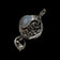 Antique Sterling Silver Retractable Measure / Sewing Tape on Bail Loop England, Repoussé Bird Motfif