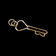 10K Yellow Gold Heart Key Charm