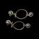 Sterling Silver Abstract / Modernist Sphere Stud Hoops