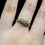 Vintage / Antique 14-18K Gold Diamond Ring Size 5.25