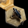10K Yellow Gold Hematite / Black Alaskan Diamond Ring Size 5.5
