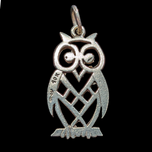 10K Yellow Gold Owl Charm or Pendant for Bracelet or Necklace