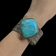 Sterling Silver & Turquoise Large Statement Cuff by Barse Thailand Wire Wrapped Bracelet