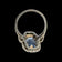 Theodor Fahrner Sterling Silver Art Deco Statement Ring Blue Spinel & Marcasite