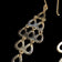 9K Yellow Gold Open Work Chandelier / Waterfall / Lattice Earrings