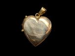 18K Yellow Gold Heart Locket Pendant Vintage Italy Venice