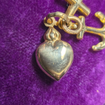 10K Yellow Gold Faith, Hope & Charity Charm Puffy