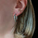10K White Gold Twist Hoop Earrings Italy
