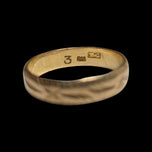 22K Etched Yellow Gold Band 4.1mm Size 5 3/4