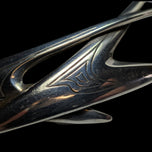 Viggo Wollny Fammik Sterling Silver Brooch Denmark MCM Modernist Boomerang Abstract