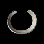 Verdy Jake Native American Navajo Natural Turquoise Mosaic Sterling Silver Cuff