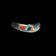 Native American Zuni Sterling & Stone Inlay "Bear" Stamped Cuff Bracelet
