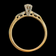 18K Yellow & White Gold Vintage Diamond Ring Size 8.75