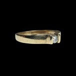 10K Yellow Gold Tension Set Diamond Solitaire Ring Size 4.5