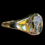 14K Gold Natural Pink Kunzite Statement Ring Oval Cut
