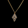 10K Yellow Gold Articulated Cluster Pendant Natural Diamond Necklace
