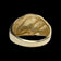 10K Yellow Gold Brushed / Etched Dome Ring Size 7
