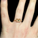 14K Yellow Gold Rectangular Framed Geometric Emerald Ring Size 6