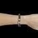 Sterling Silver Concave Warp Abstract Bangle Bracelet