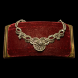 Sterling Silver Art Deco Marcasite Festoon Necklace