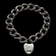 Sterling Silver Heart Padlock Bracelet