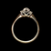 14K Yellow Gold & White Gold Art Deco Diamond Engagement Ring Size 6 3/4