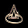10K Yellow Gold Triangle Cut Synthetic Pink Sapphire Ring Size 6